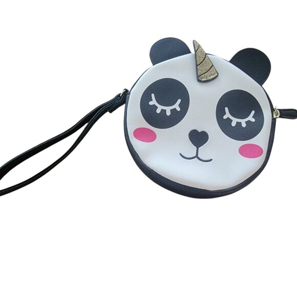 Luv Betsey Johnson Panda Bear Unicorn Coin Purse Wristlet Clutch Bag - Picture 1 of 7